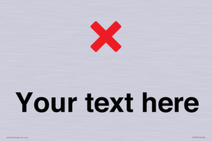 Custom plain background, red cross sign